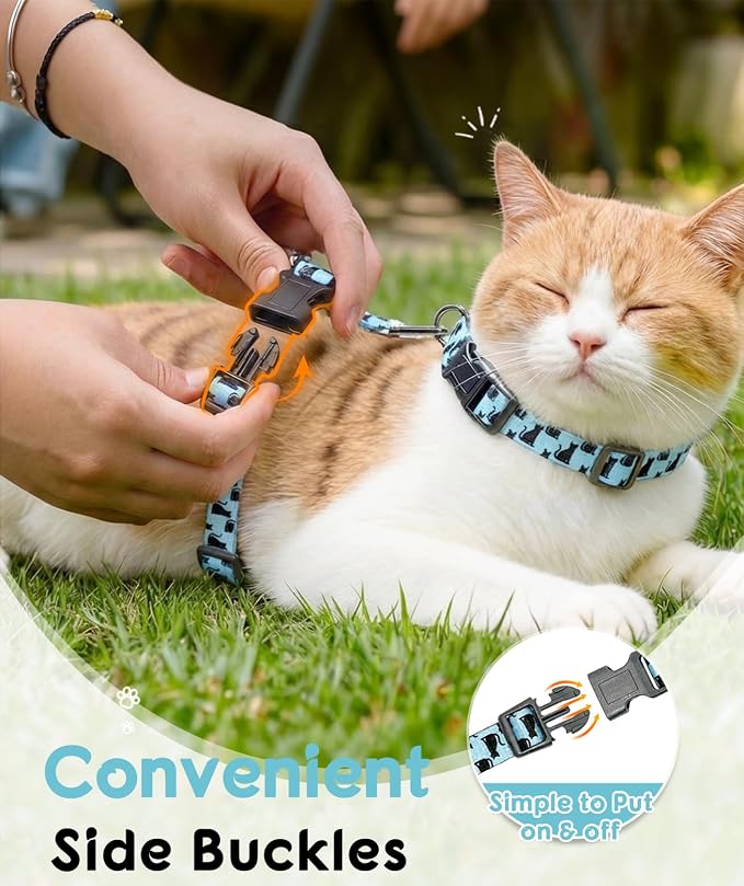 Halypet 2-Pack Cat Harness and Leash Set, Escape Proof 3-in-1 Adjustable Harness - Image 5