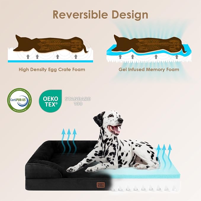EHEYCIGA Orthopedic Dog Beds for Large Dogs, Waterproof Memory Foam Large Dog - Image 5