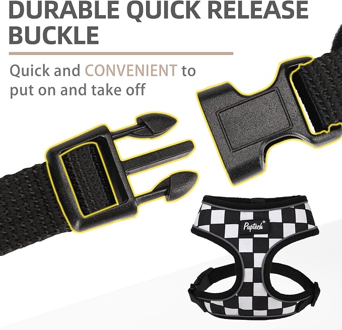 PUPTECK Soft Mesh Dog Harness and Leash Set Pet Puppy Cat Comfort Padded Vest - Image 4