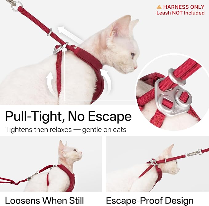 Escape Proof Y Shape Cat Harness Anti-Choke Buckle Adjustable Comfortable - Image 3