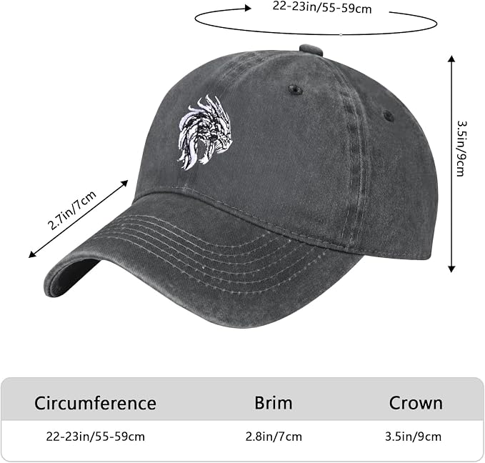 Embroidered Baseball Cap Adjustable Vintage Washed Distressed Denim Baseball Hat - Image 3