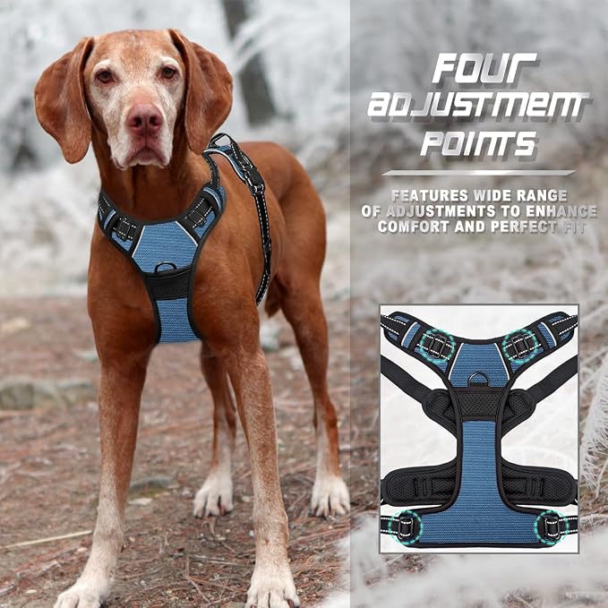 BARKBAY No Pull Dog Harness Front Clip Heavy Duty Reflective Easy Control Handle - Image 6