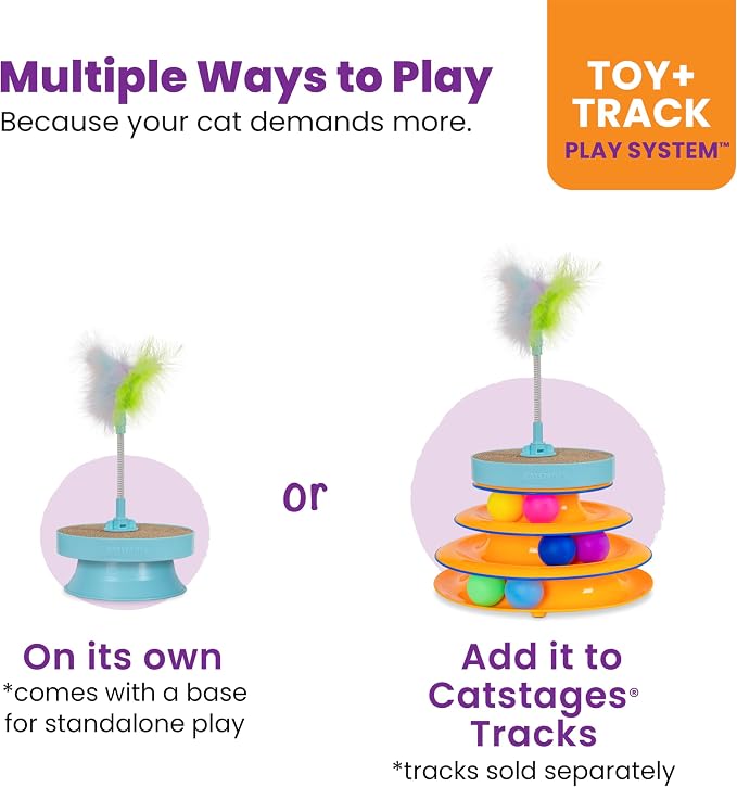 Catstages 2-in-1 Spring Cat Toy & Scratcher – Combines Play and Self Grooming - Image 4
