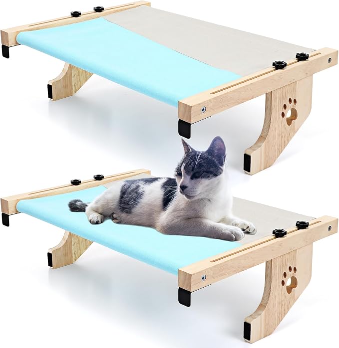 Suzile 2 Pack Cat Window Sill Perch Holds Up to 33 lbs Sturdy Cat Window Hammock by Suzile