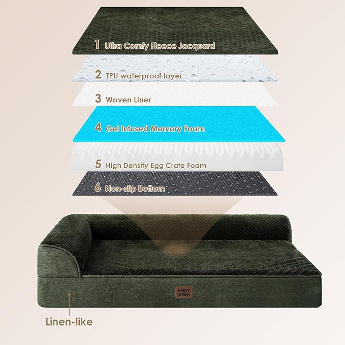 EHEYCIGA XXL Dog Bed Memory Foam, Orthopedic Giant Dog Bed Jumbo - Image 5