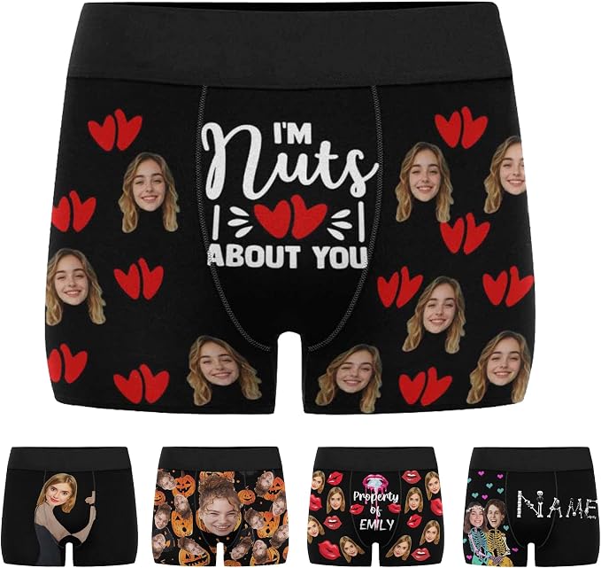 M YESCUSTOM Custom Faces Funny Short Briefs Gift by MYESCUSTOM
