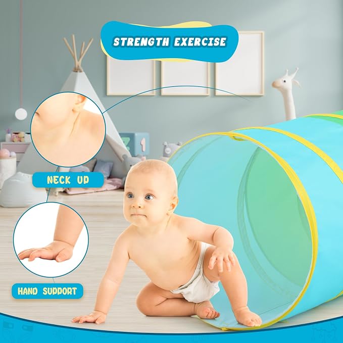 PigPigPen Kids Play Tunnel for Toddlers, Pop Up Tent for Babies or Dogs - Image 6