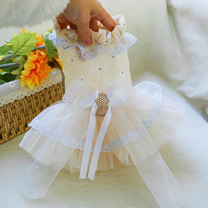 Fashion Sweet Puppy Dog Blingbling Princess Skirt Pet Dog Lace Cake Camisole - Image 5
