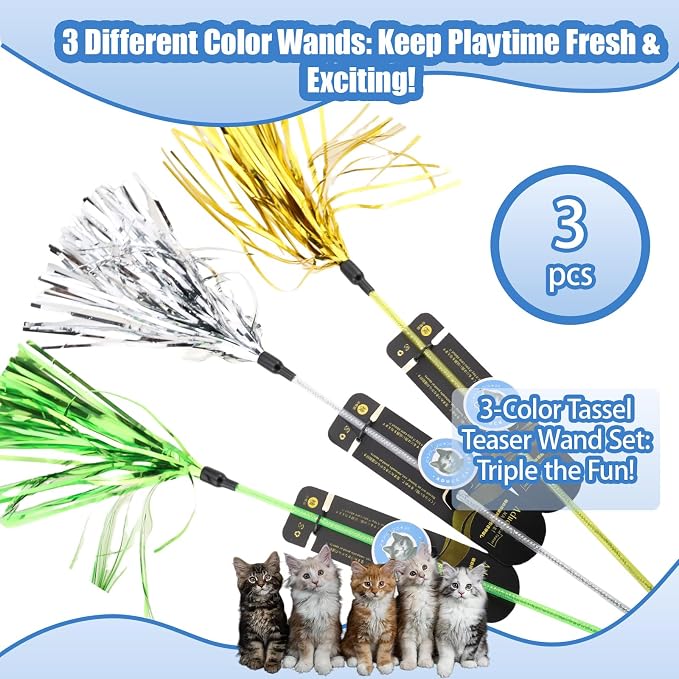 ADUCK Interactive Cat Teaser Wand Toy - Image 2