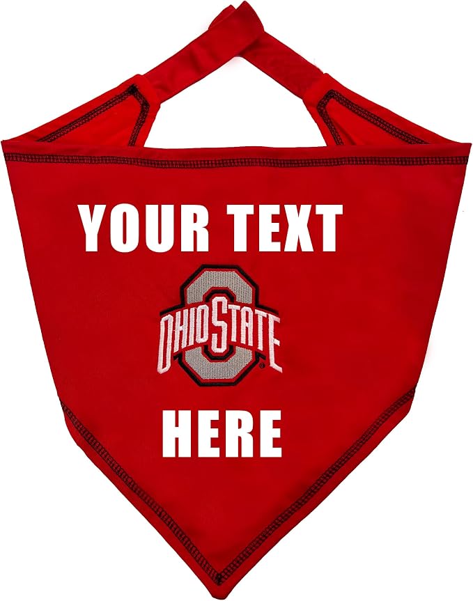 NCAA Ohio State Buckeyes Personalized Tie Bandana by PETSFIRST