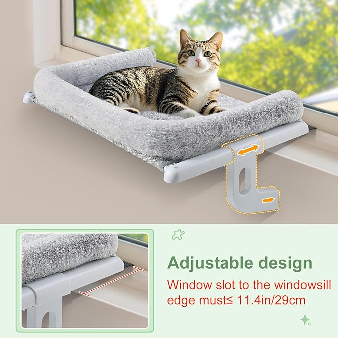 Sunhoo Cat Window Perch Hammock Sturdy Windowsill Bed Seat - Image 2