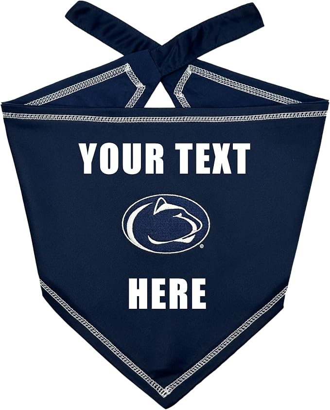 Pets First NCAA Penn State Nittany Lions Personalized Tie Around Bandana by PETSFIRST