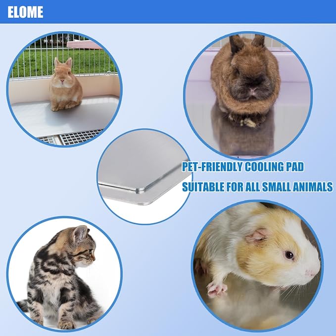 Elome Pet Cooling Pad, 11.8" X 7.9" Aluminum Summer Animal Cool Mat Plate Ice - Image 4