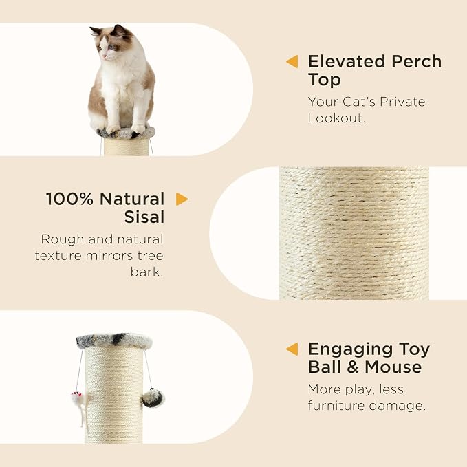 Joydeco Cat Scratching Post 34 Inches Heavy Duty and Thick Scratching Post - Image 5