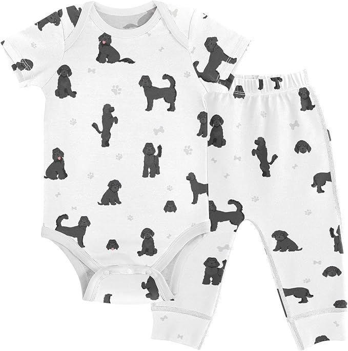 Baby Clothes Set Infant Bodysuits Pants Sets 0-24M by KICPOAY