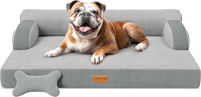 Large Orthopedic Dog Bed, Pet Bed Large Size Dog, Dual-Sided Cooling Beds by CWAWZ