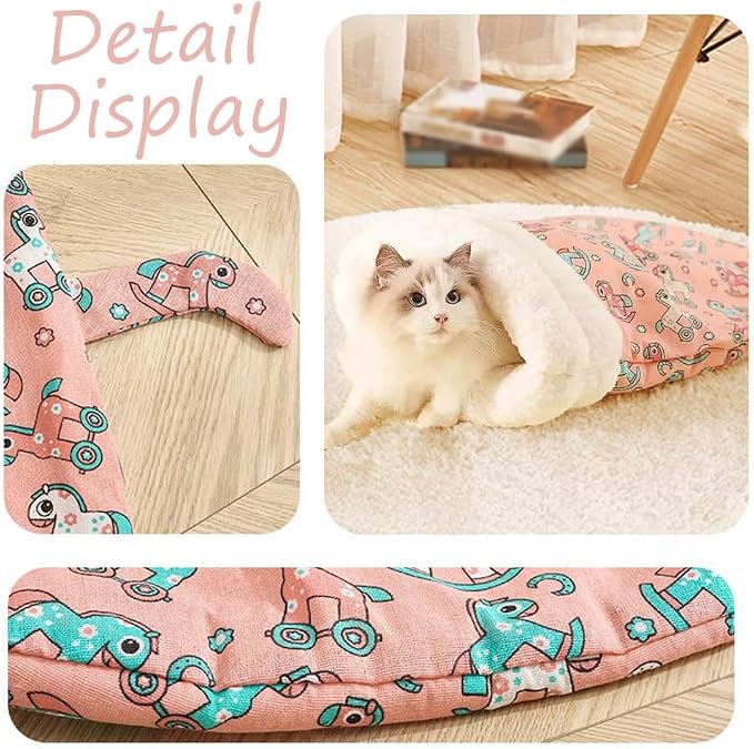 2PC Cat Sleeping Bag for Indoor Cats, Cat Sleeping Bag, Cozy Pet Nest for Cats - Image 5