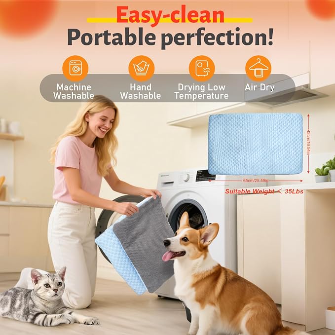 Self Warming Cat Bed Mat for Indoor Cat & Small Dogs, Reflects Body Heat Pet - Image 6