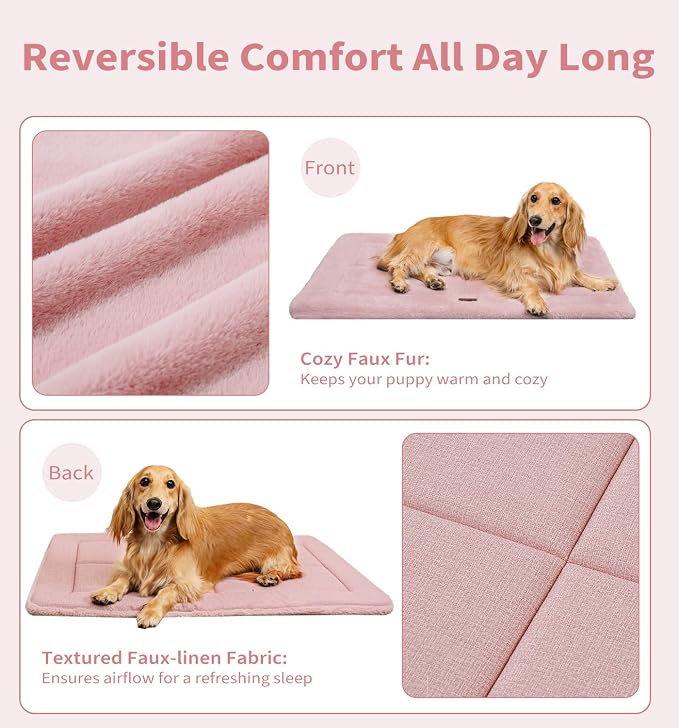 Made4Pets Dog Crate Pad Bed for Large Dogs, Washable & Reversible, Anti-Slip - Image 3