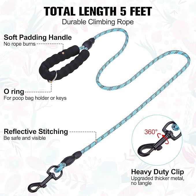 BEAUTYZOO Step in Dog Harness and Leash Set, Floral Pattern Reflective Dog - Image 5
