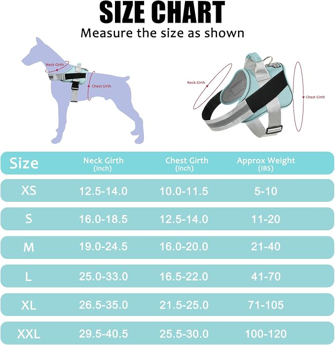 Bolux Dog Harness, No-Pull Reflective Dog Vest, Breathable Adjustable Pet - Image 4