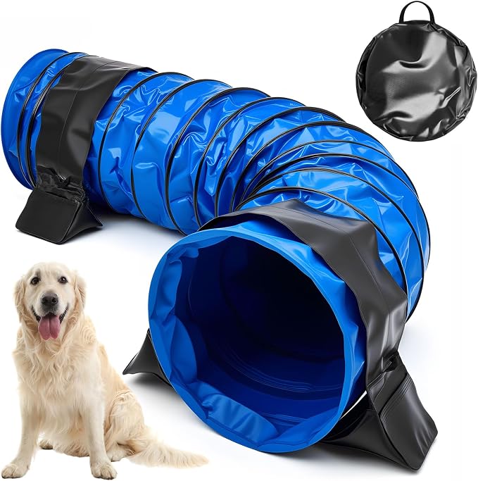 24 in 10 Foot PVC Dog Agility Tunnel by Briwooody