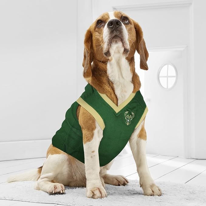 Pets First NBA MILWAUKEE BUCKS DOG Jersey, Medium - Image 7
