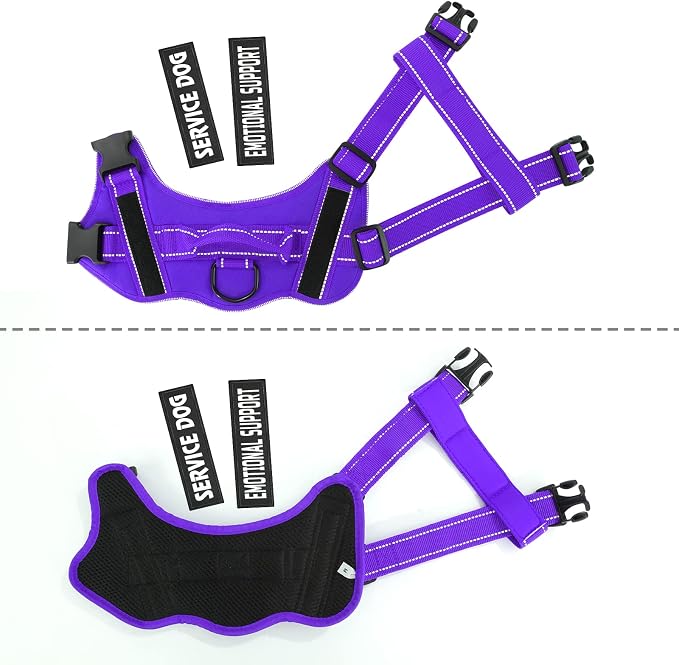 voopet Service Dog Harness, Emotional Support Pet Vest Harness, Reflective - Image 4
