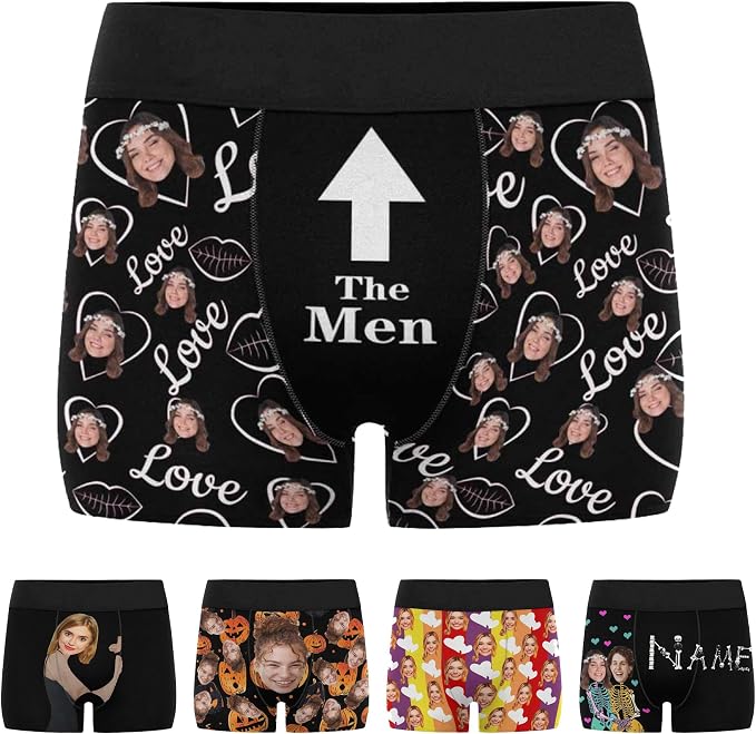 M YESCUSTOM Custom Faces Funny Short Briefs Gift by MYESCUSTOM