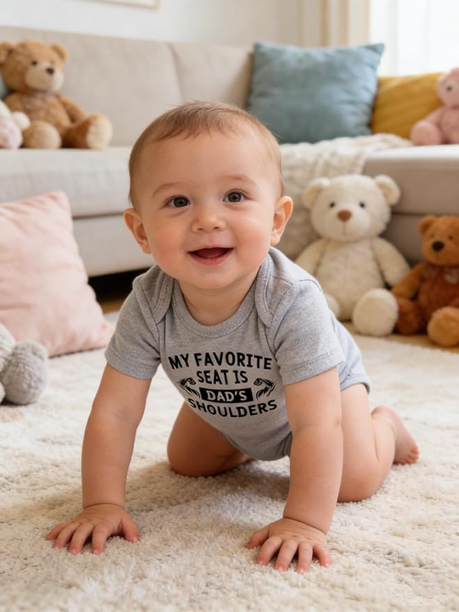 UNIFACO Unisex Baby Funny Saying Outfit Short and Long Sleeve Bodysuits Romper - Image 3