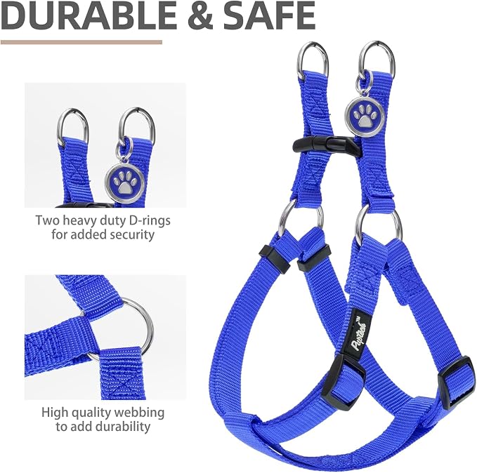 PUPTECK No Pull Dog Harness Soft Adjustable Basic Nylon Step in Puppy Vest - Image 2
