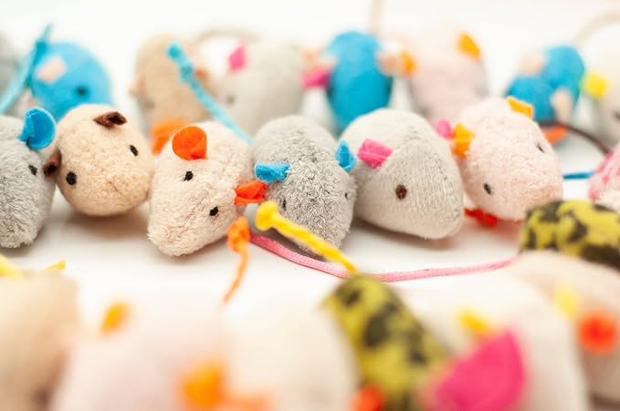 Fashion's Talk Mouse Cat Toys Soft Plush Catnip Mice Assorted Style Variety - Image 5