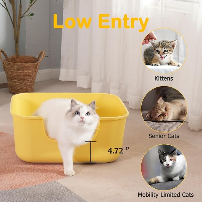 Large Cat Litter Box with High Sides, Cat Boxes - Image 4