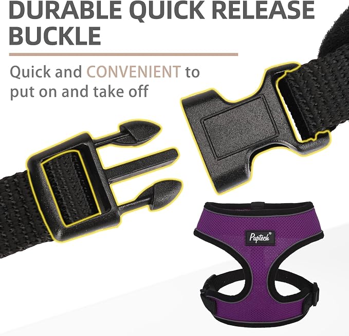 PUPTECK Soft Mesh Dog Harness and Leash Set Pet Puppy Cat Comfort Padded Vest - Image 4