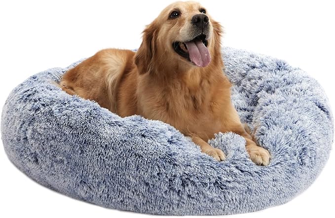 Bedfolks Calming Donut Dog Bed by Bedfolks