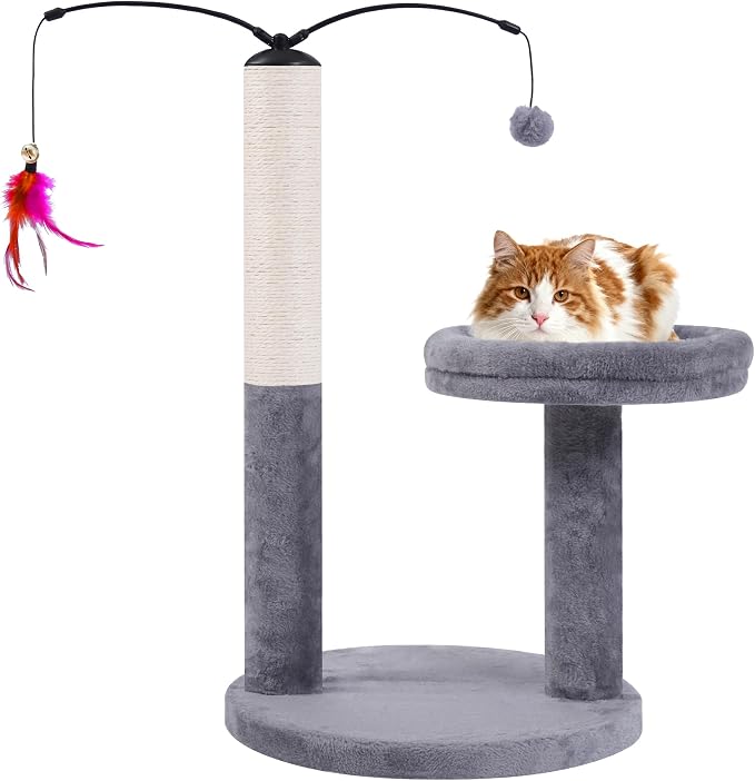 24" Scratching Post, Interactive Cat Scratcher, by AIWIKIDE