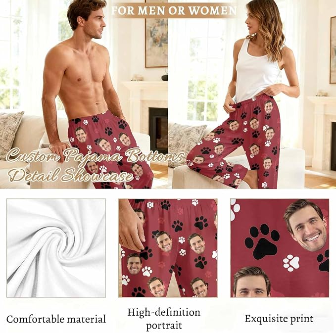 Custom Couple Pajama Pants Sock - Image 6