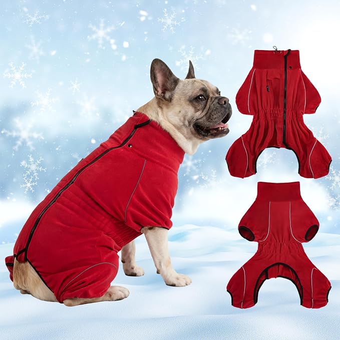 Mihachi Dog Snow Jacket Dog Coat Soft Fleece Pullover Pajamas, Pet Windproof by Mihachi