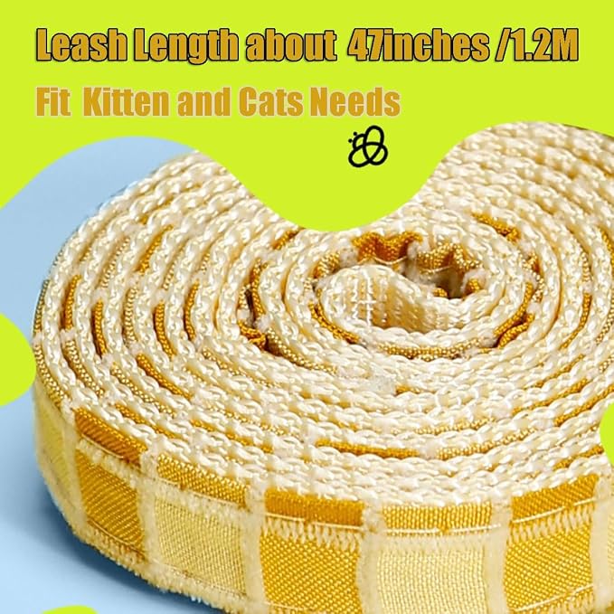 Cat Harness & Leash Set, Cats Escape Proof - Image 6