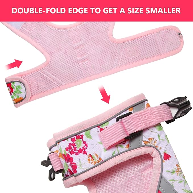 Floral cat Leash and Harness Set. The cat Harness Escape Proof Feature Allows - Image 5