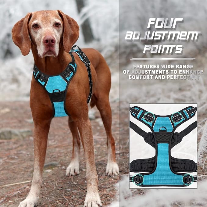 BARKBAY No Pull Dog Harness Front Clip Heavy Duty Reflective Easy Control Handle - Image 6
