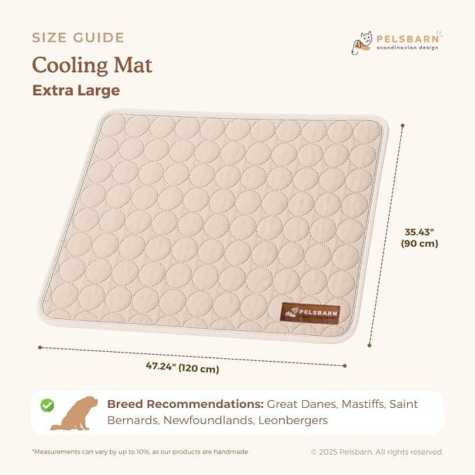 Pelsbarn Dog Cooling Mat- Ice Silk Summer Comfort, Self Cooling, Non-Slip Dog - Image 7