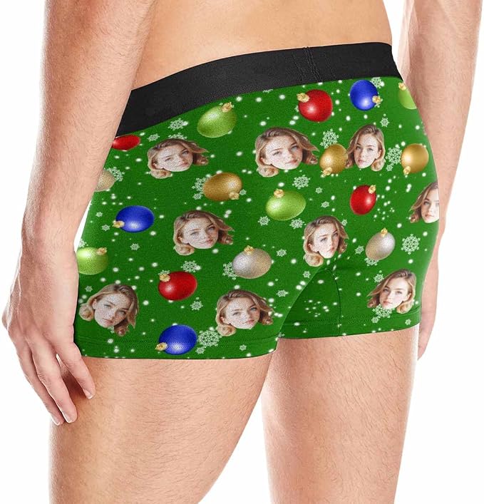 M YESCUSTOM Custom Faces Funny Short Briefs Gift - Image 5