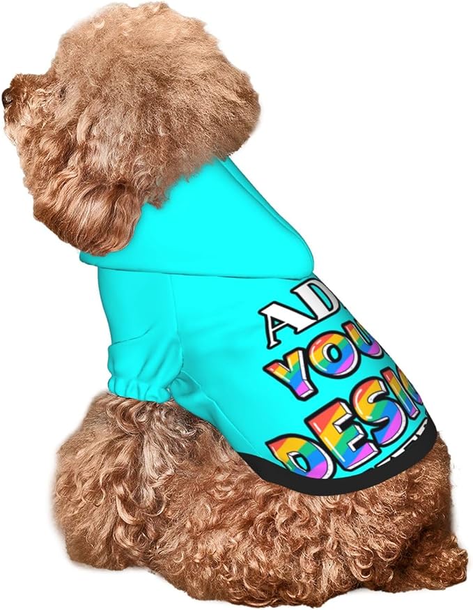 Custom Dog Hoodie for Small Pets, Personalized Photo Text Pet Warm Pullover - Image 7