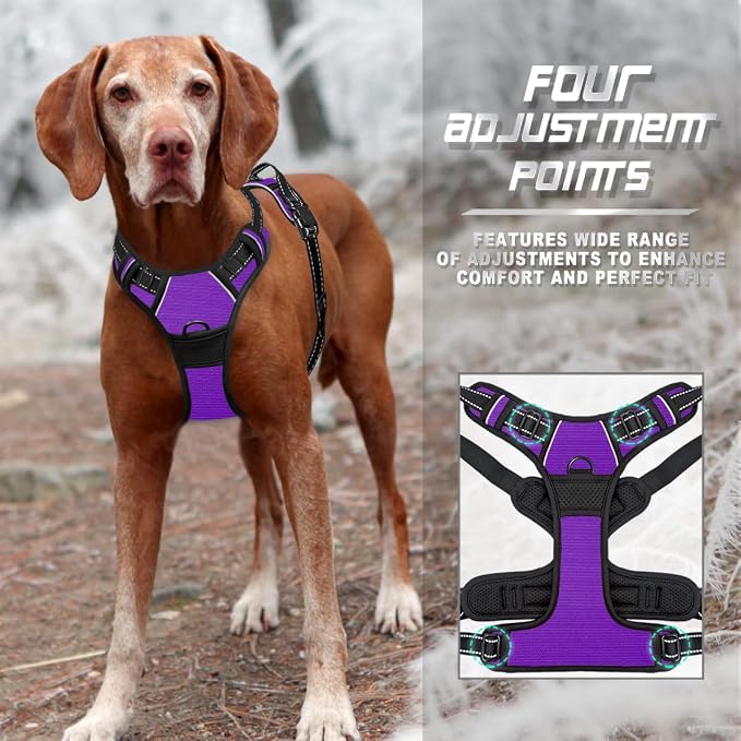 BARKBAY No Pull Dog Harness Front Clip Heavy Duty Reflective Easy Control Handle - Image 6