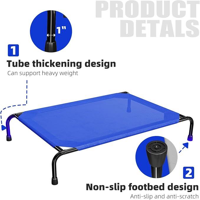 Simple Trending Raised Dog Bed for Large Dogs, Waterproof XL Dog Cot, Outdoor - Image 5