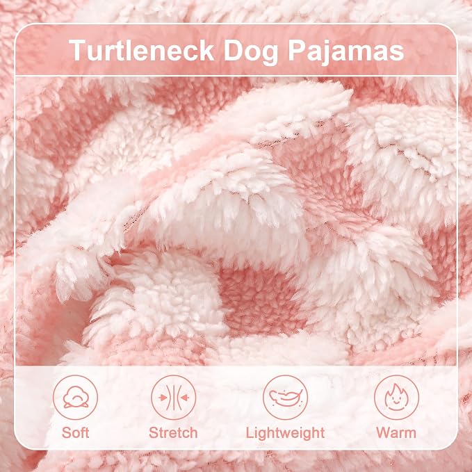 Sebaoyu Turtleneck Dog Pajamas for Small Dogs, Fleece Sweater Winter Cute Tiny - Image 2
