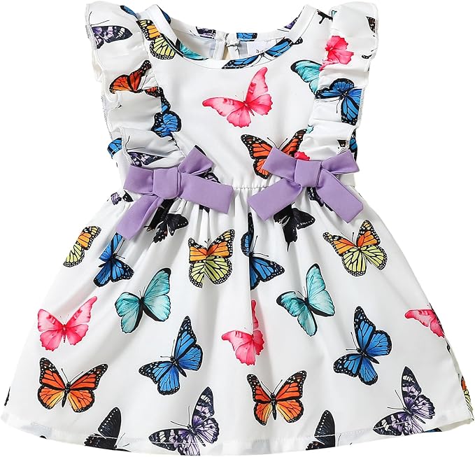 Mioglrie Baby Girl Dress Summer Girl Clothes Infant Outfits Newborn Ruffle by Mioglrie