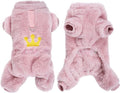Plush Dog Pajamas Cute Warm Puppy Crown Pajamas Warm Kitten Winter Jumpsuit by Pistha