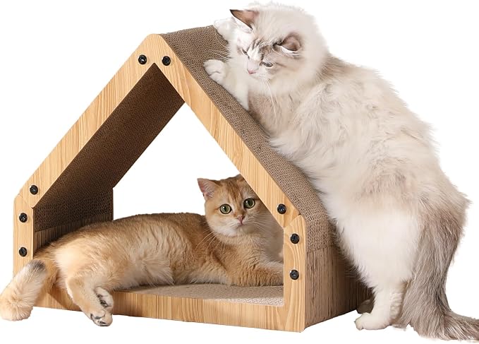 FUKUMARU Cat Scratcher House, Cozy Cardboard Design, Safe and Secure by FUKUMARU